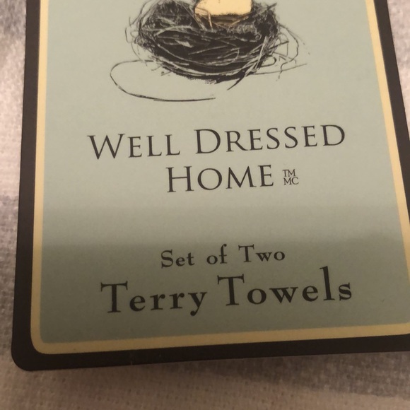 NWT Well Dressed Home Easter kitchen towels - Picture 2 of 2